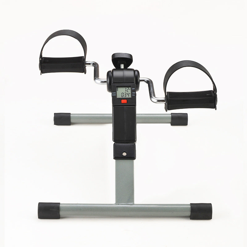 Space Saving Home Cycling Bike with LCD Monitor, Adjustable Resistance, Arm & Leg Workouts, Black/Silver