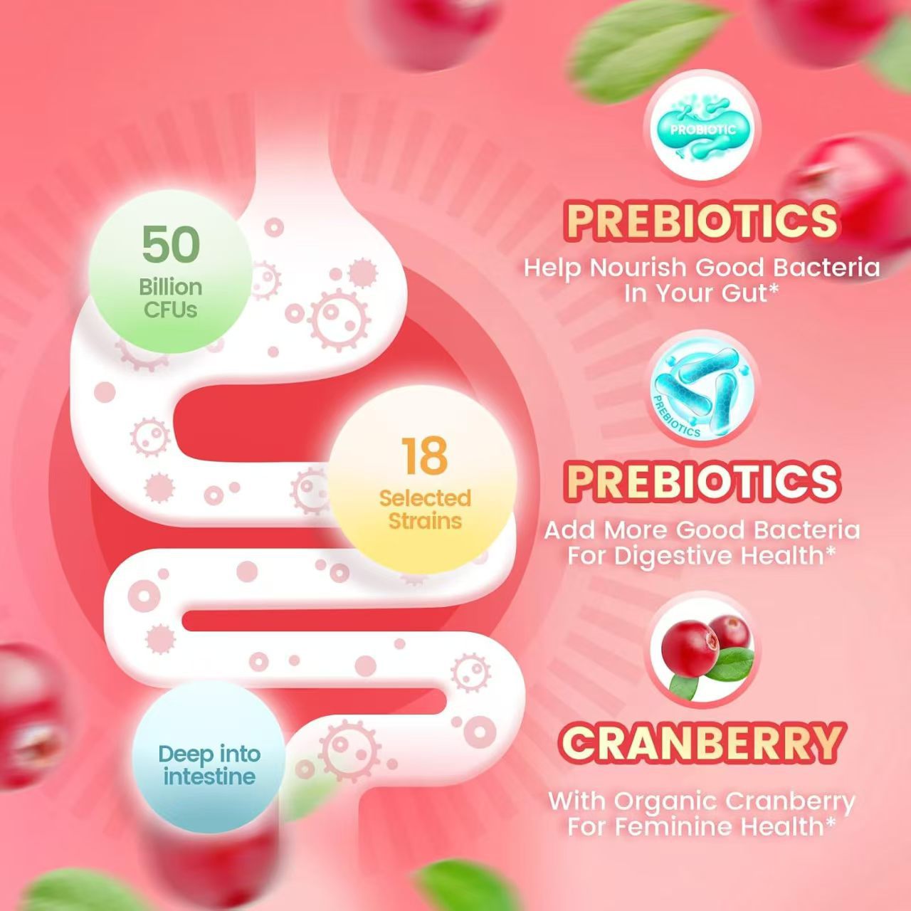 60 pieces of female probiotic gummies