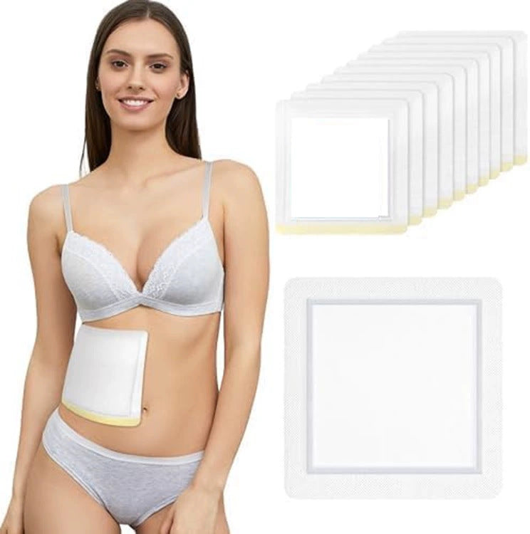 20pcs  Cotton Castor Oil Patch for Abdomen - Disposable Self-Adhesive Pad for Weight Loss and Tummy Slimming