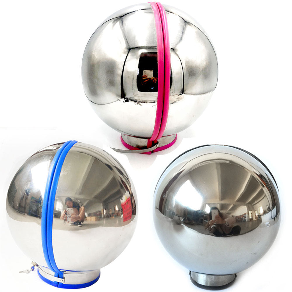 Black Emperor Factory Stainless Steel Erotic Helmet Head Cover for Men and Women, Stainless Steel Ball Helmet with Adjustable Feature