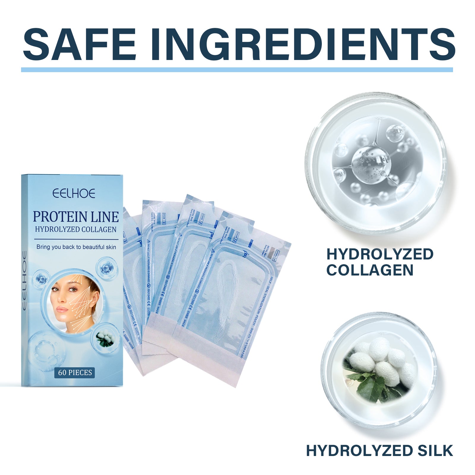 EELHOE Protein Ascending Line, Skin Lift Anti-Wrinkle V Face Lift Relaxes Facial Contours And Moisturize Line