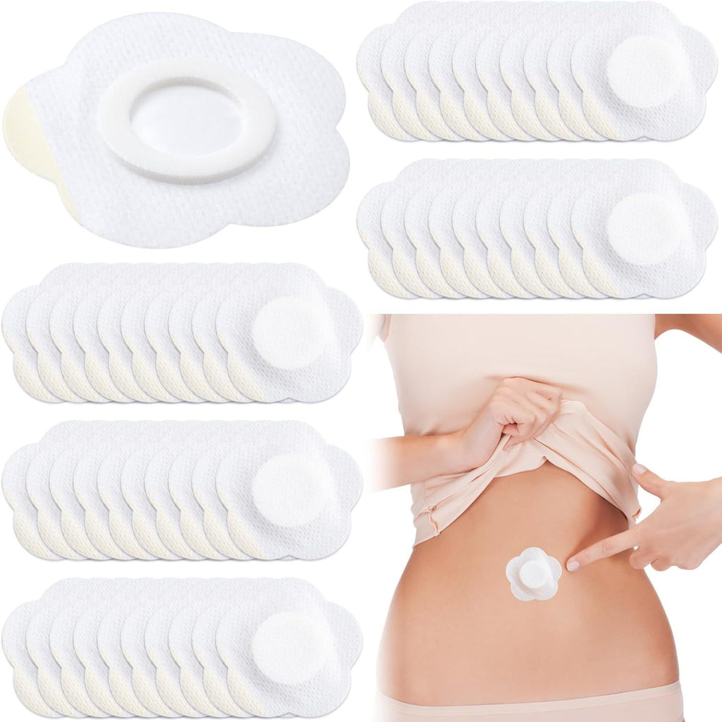 20pcs  Cotton Castor Oil Patch for Abdomen - Disposable Self-Adhesive Pad for Weight Loss and Tummy Slimming
