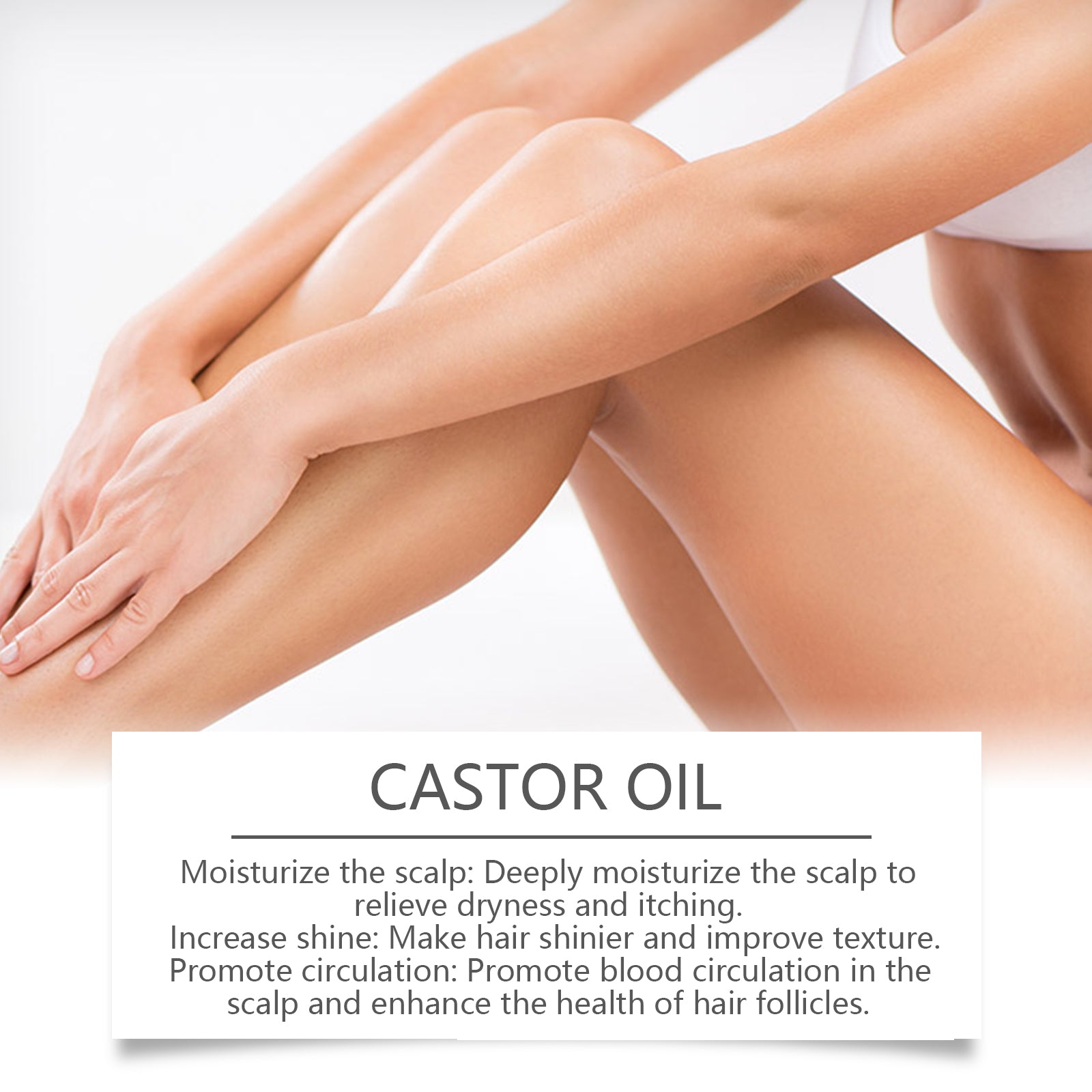 West&Month Multi-Effect All-In-One Castor Oil, Multi-Effect Care Moisturizing Skin, Eyelash And Eyebrow Maintenance Essential Oil