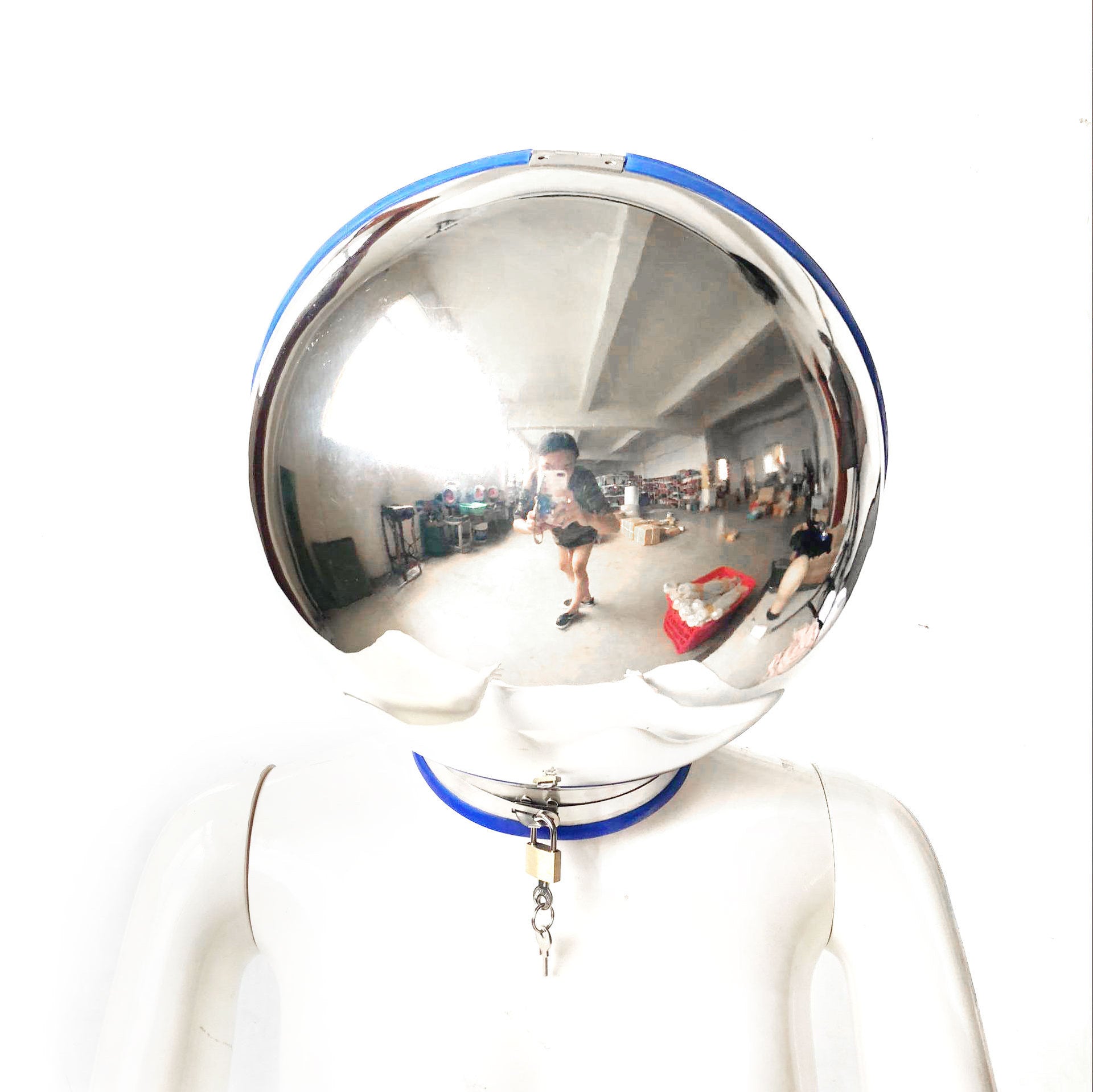 Black Emperor Factory Stainless Steel Erotic Helmet Head Cover for Men and Women, Stainless Steel Ball Helmet with Adjustable Feature