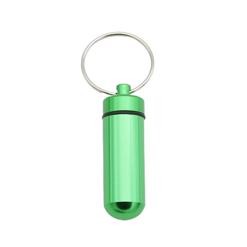New Portable WaterProof Mini Aluminum Pill Case Keychain Tablet Storage Box Bottle Case Holder High Quality