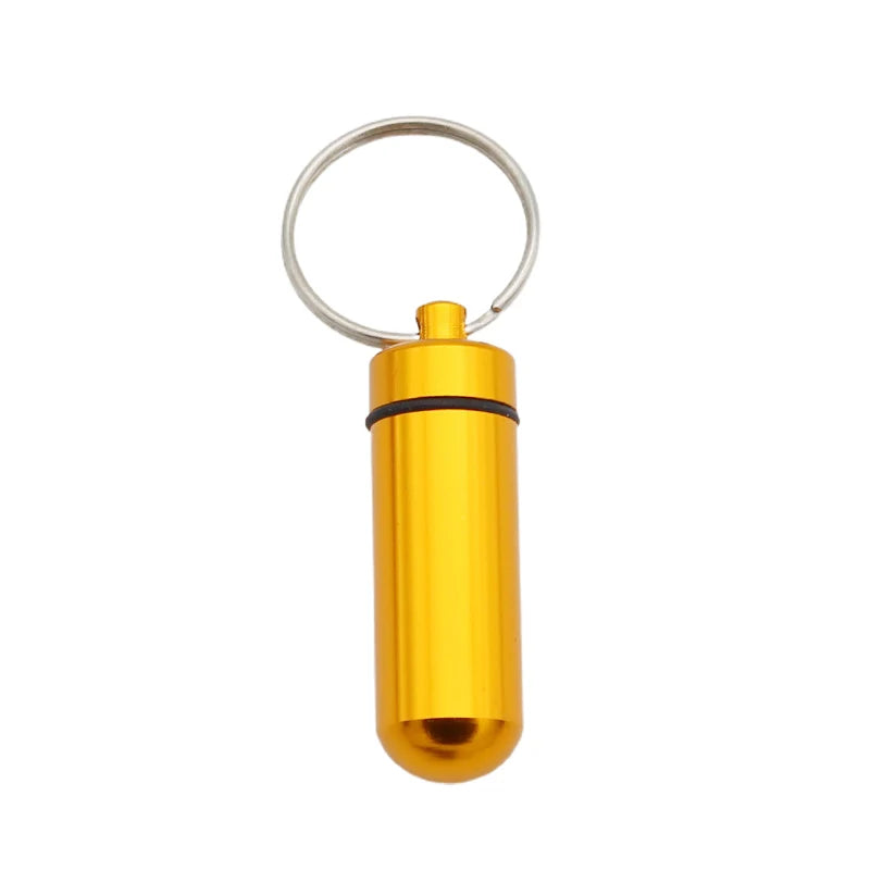 New Portable WaterProof Mini Aluminum Pill Case Keychain Tablet Storage Box Bottle Case Holder High Quality