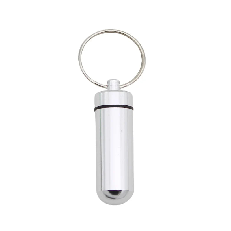 New Portable WaterProof Mini Aluminum Pill Case Keychain Tablet Storage Box Bottle Case Holder High Quality
