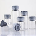 20pcs 3ml 5ml 10ml Portable Glass Perfume Bottle Empty Essential Oils Case Liquid Medicine Bottle glass vial with flip off cap