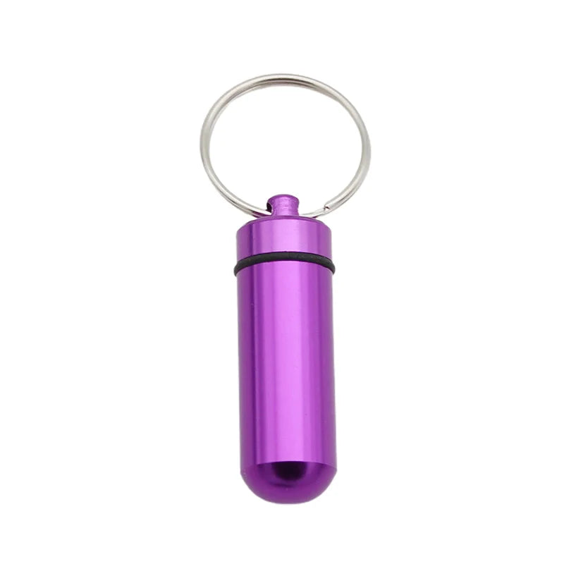 New Portable WaterProof Mini Aluminum Pill Case Keychain Tablet Storage Box Bottle Case Holder High Quality