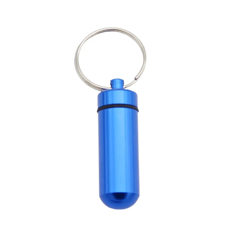 New Portable WaterProof Mini Aluminum Pill Case Keychain Tablet Storage Box Bottle Case Holder High Quality