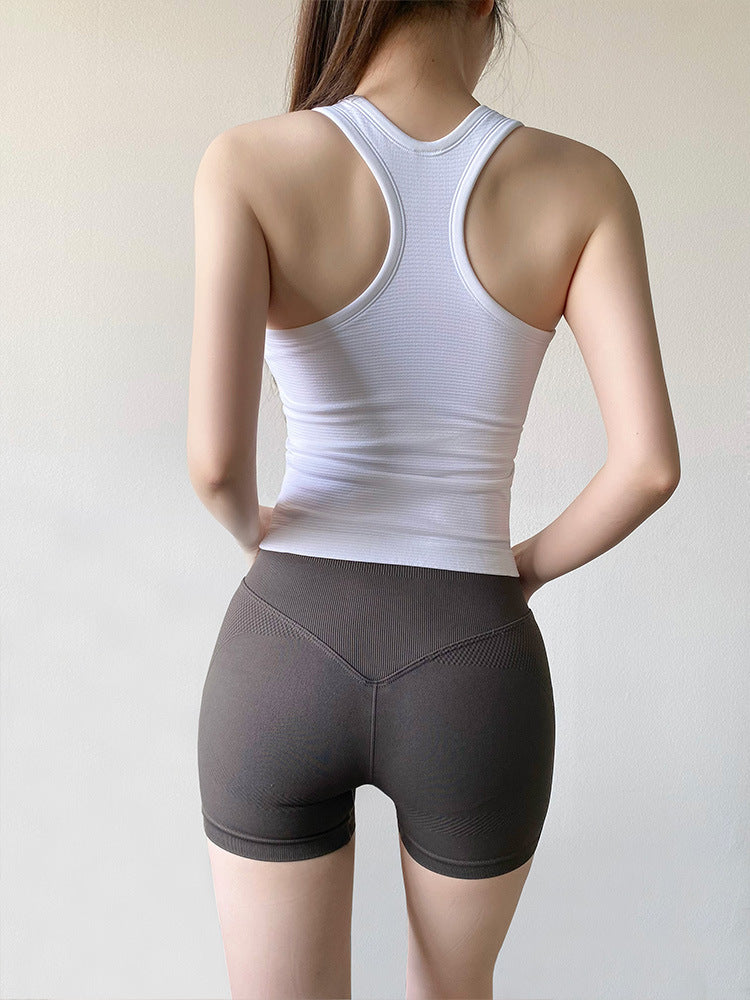 Big Brand Same Style I-Shaped Sports Vest for Women with Chest Pad Shock-Proof Running Training Outer Wear Yoga Wear Fitness Wear Top