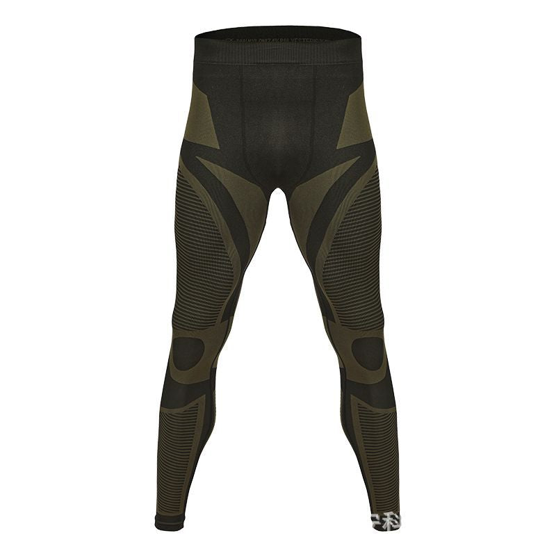 Men's Thermal Suit, Close-Fitting Base Layer, Sports Running, Fitness, Breathable Ski Wear, Wool Sweater, Short-Sleeved Inner Wear, Loose Fit