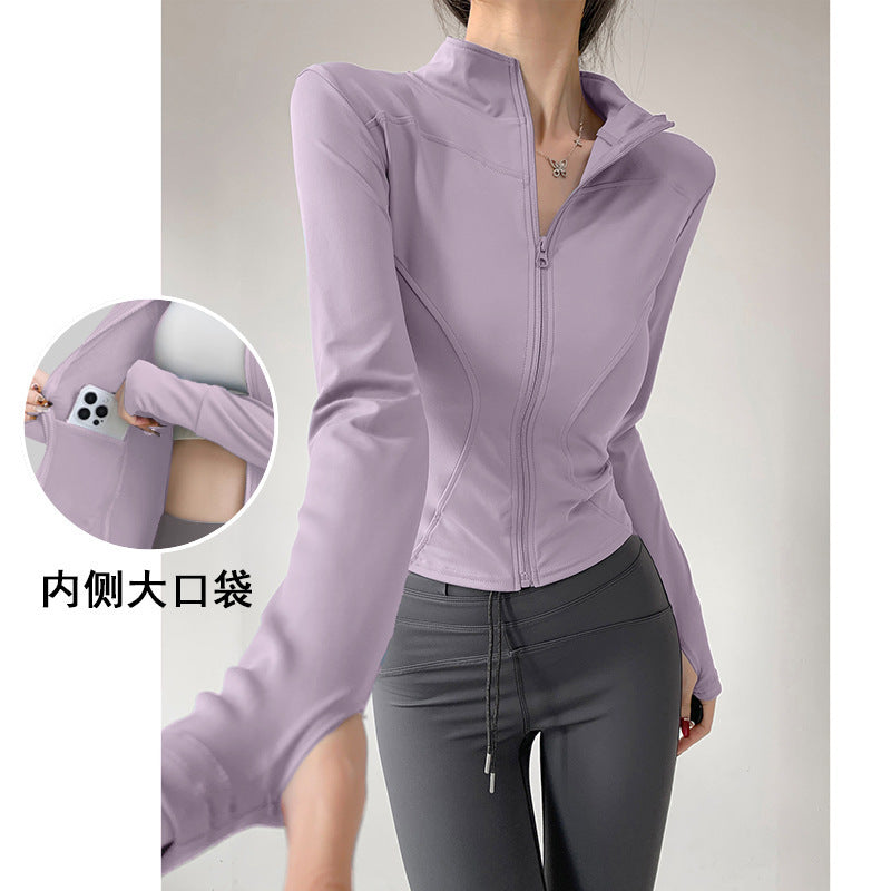2026 New Style Jacket Quick-Drying Fitness Wear Yoga Wear Women's Sports Running Long-Sleeved Pilates Training Top