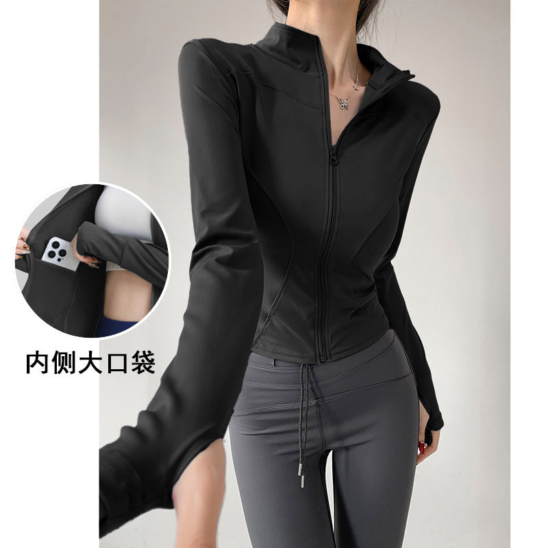 2026 New Style Jacket Quick-Drying Fitness Wear Yoga Wear Women's Sports Running Long-Sleeved Pilates Training Top