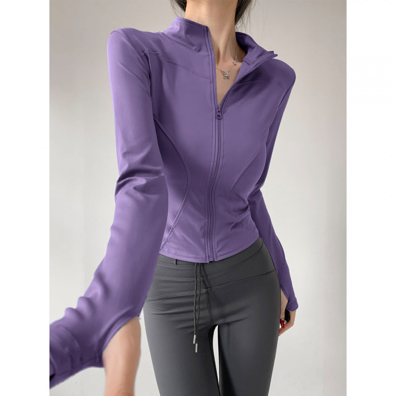 2026 New Style Jacket Quick-Drying Fitness Wear Yoga Wear Women's Sports Running Long-Sleeved Pilates Training Top