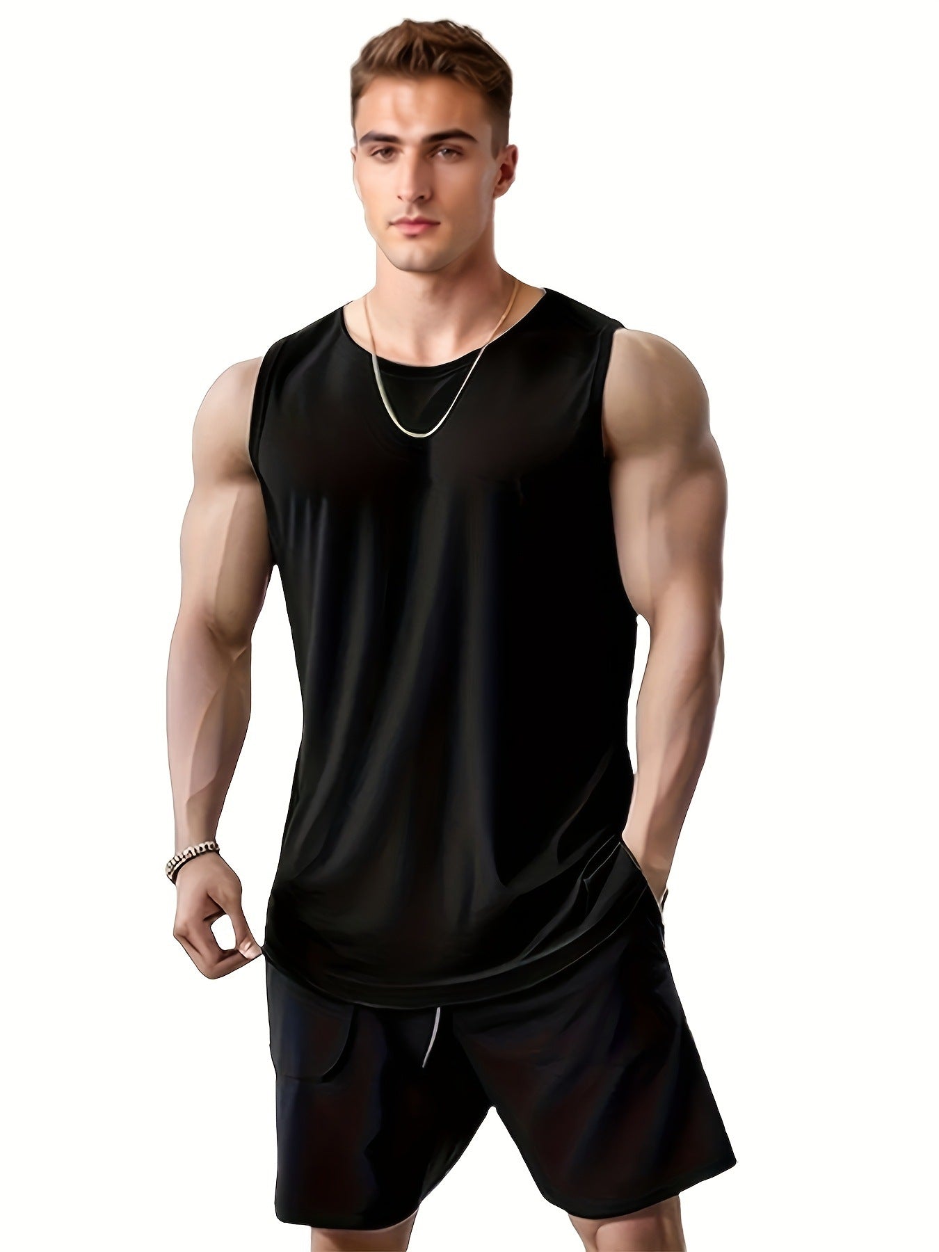 Quick Dry Athletic Tank Tops 4Pcs Quick Dry Men's Quick-Drying Vest