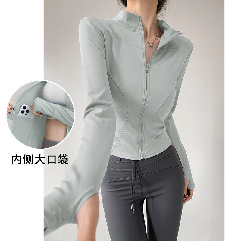2026 New Style Jacket Quick-Drying Fitness Wear Yoga Wear Women's Sports Running Long-Sleeved Pilates Training Top