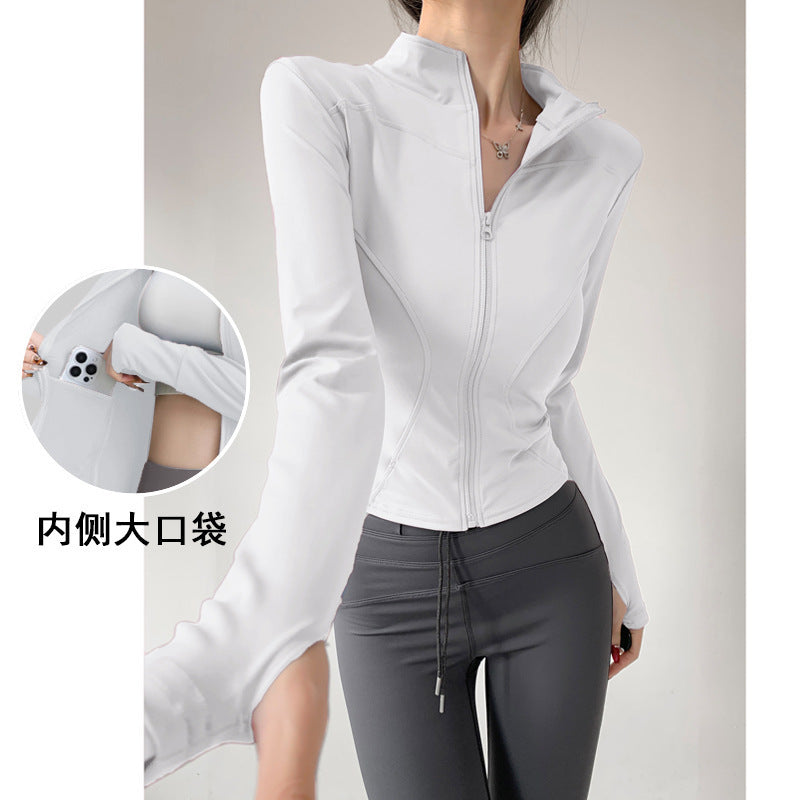 2026 New Style Jacket Quick-Drying Fitness Wear Yoga Wear Women's Sports Running Long-Sleeved Pilates Training Top