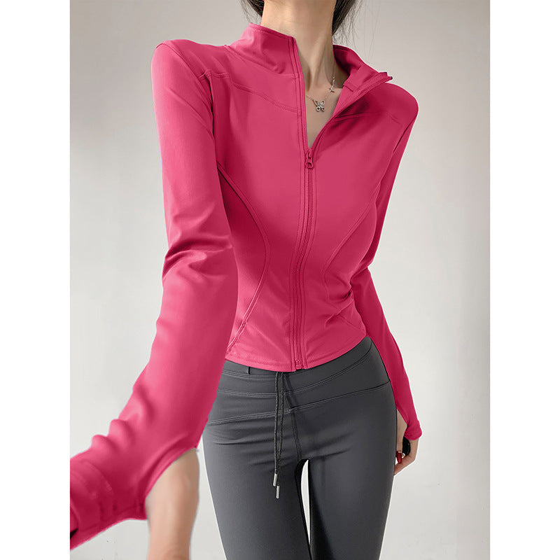 2026 New Style Jacket Quick-Drying Fitness Wear Yoga Wear Women's Sports Running Long-Sleeved Pilates Training Top