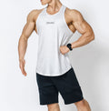 Sports Vest Men's Basketball Quick-drying I-character Training Top Outer Wear Base Elastic Slim Sleeveless Muscle Fitness Clothes