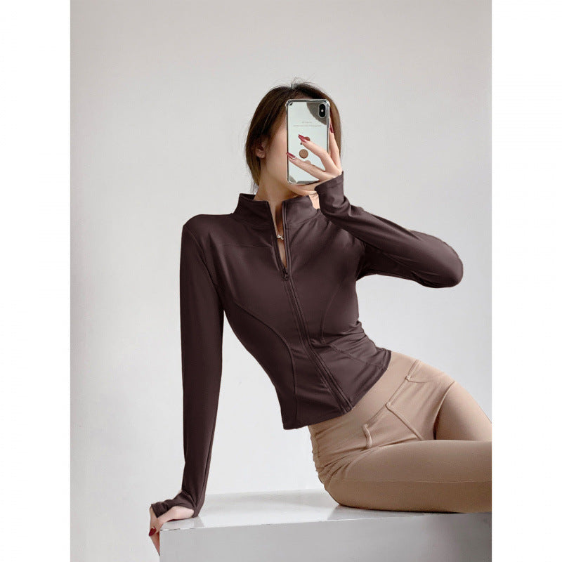 2026 New Style Jacket Quick-Drying Fitness Wear Yoga Wear Women's Sports Running Long-Sleeved Pilates Training Top