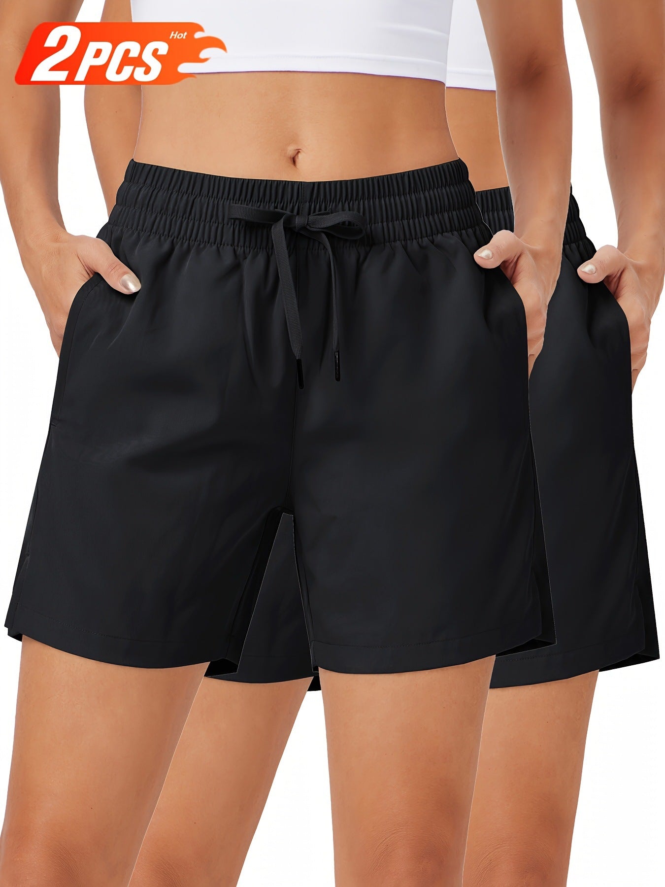 Quick Dry Womens Athletic Shorts 2 Pack 5 Quick-Drying Women's Sports Shorts