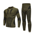 Men's Thermal Suit, Close-Fitting Base Layer, Sports Running, Fitness, Breathable Ski Wear, Wool Sweater, Short-Sleeved Inner Wear, Loose Fit
