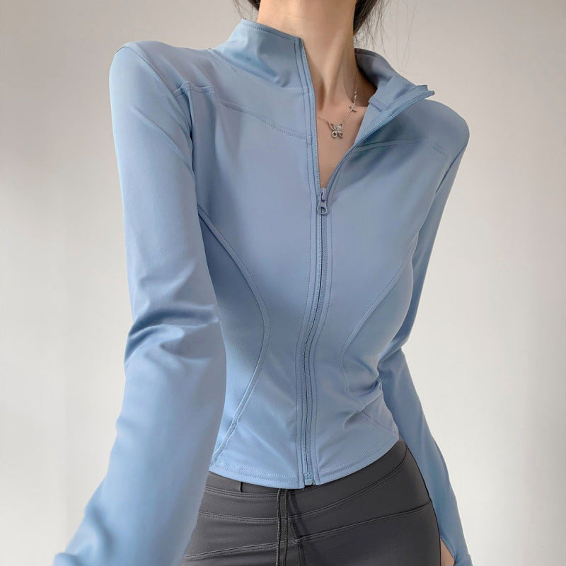 2026 New Style Jacket Quick-Drying Fitness Wear Yoga Wear Women's Sports Running Long-Sleeved Pilates Training Top