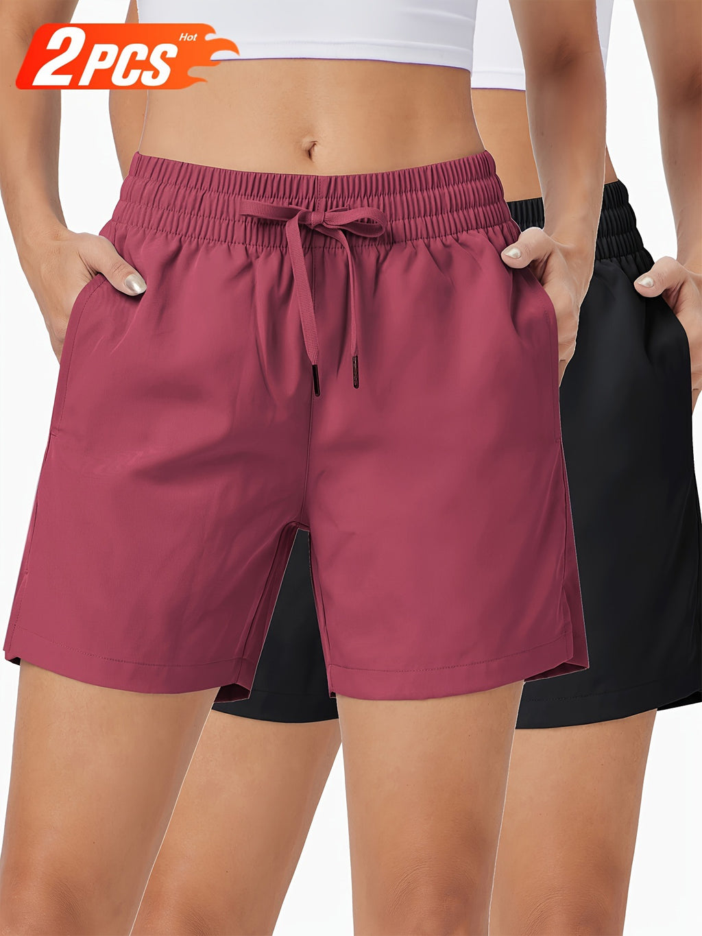 Quick Dry Womens Athletic Shorts 2 Pack 5 Quick-Drying Women's Sports Shorts