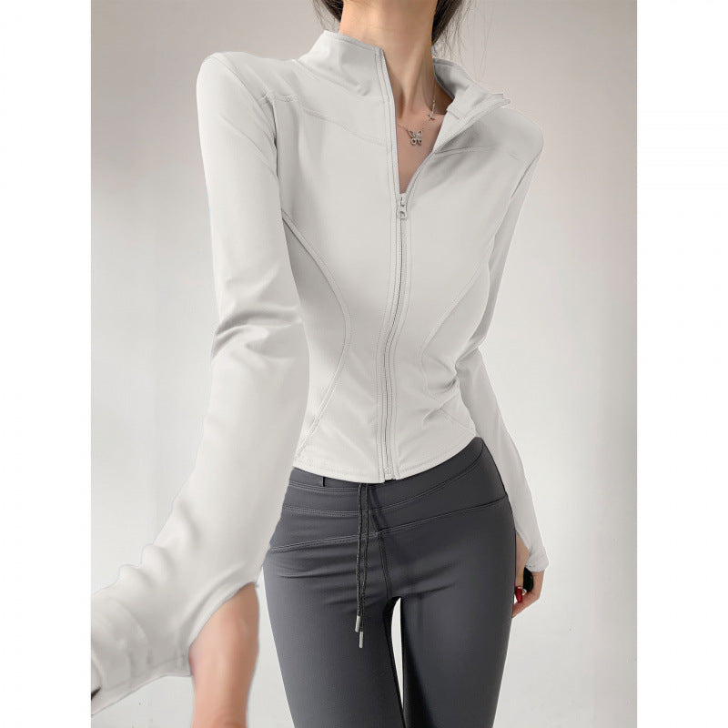 2026 New Style Jacket Quick-Drying Fitness Wear Yoga Wear Women's Sports Running Long-Sleeved Pilates Training Top