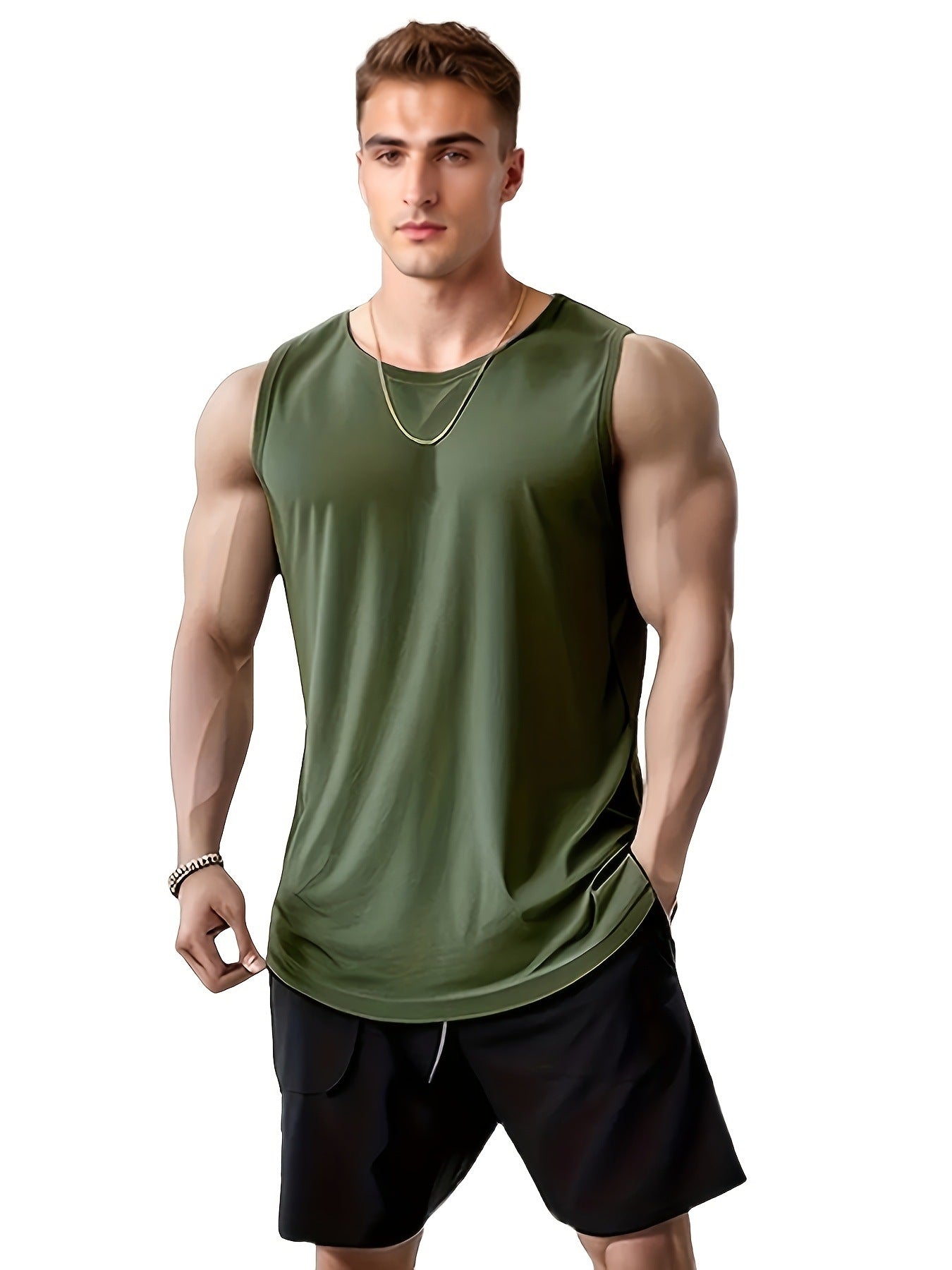Quick Dry Athletic Tank Tops 4Pcs Quick Dry Men's Quick-Drying Vest