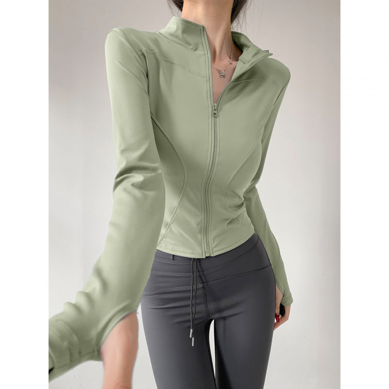 2026 New Style Jacket Quick-Drying Fitness Wear Yoga Wear Women's Sports Running Long-Sleeved Pilates Training Top
