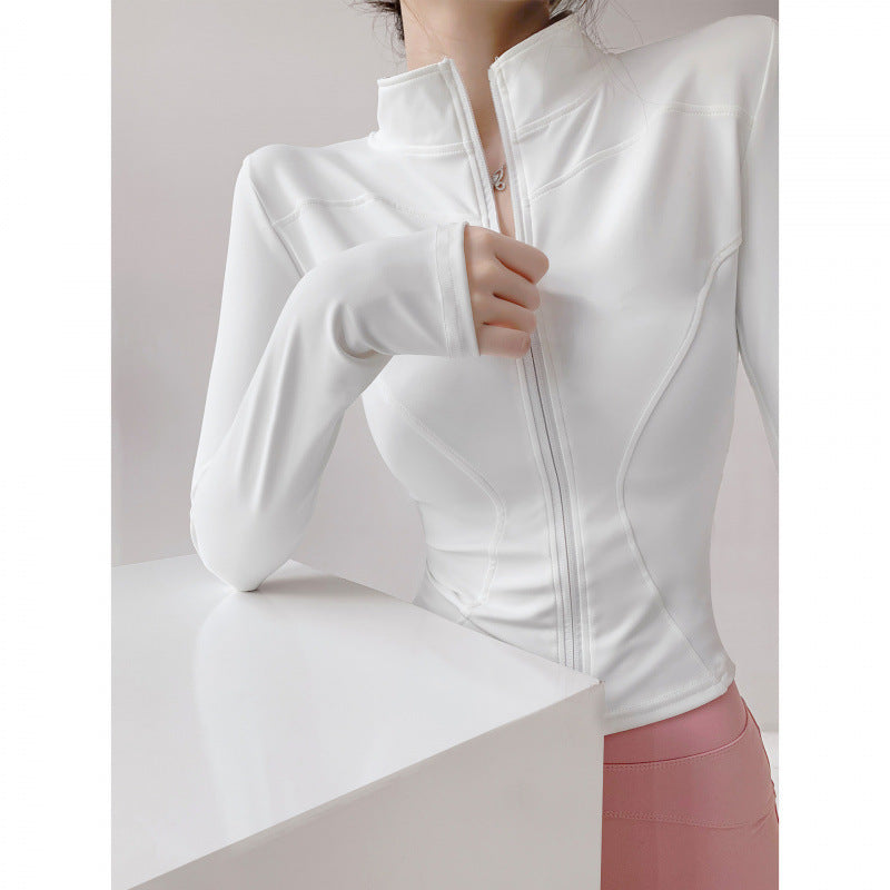 2026 New Style Jacket Quick-Drying Fitness Wear Yoga Wear Women's Sports Running Long-Sleeved Pilates Training Top