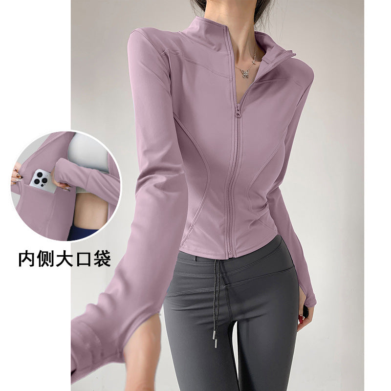 2026 New Style Jacket Quick-Drying Fitness Wear Yoga Wear Women's Sports Running Long-Sleeved Pilates Training Top