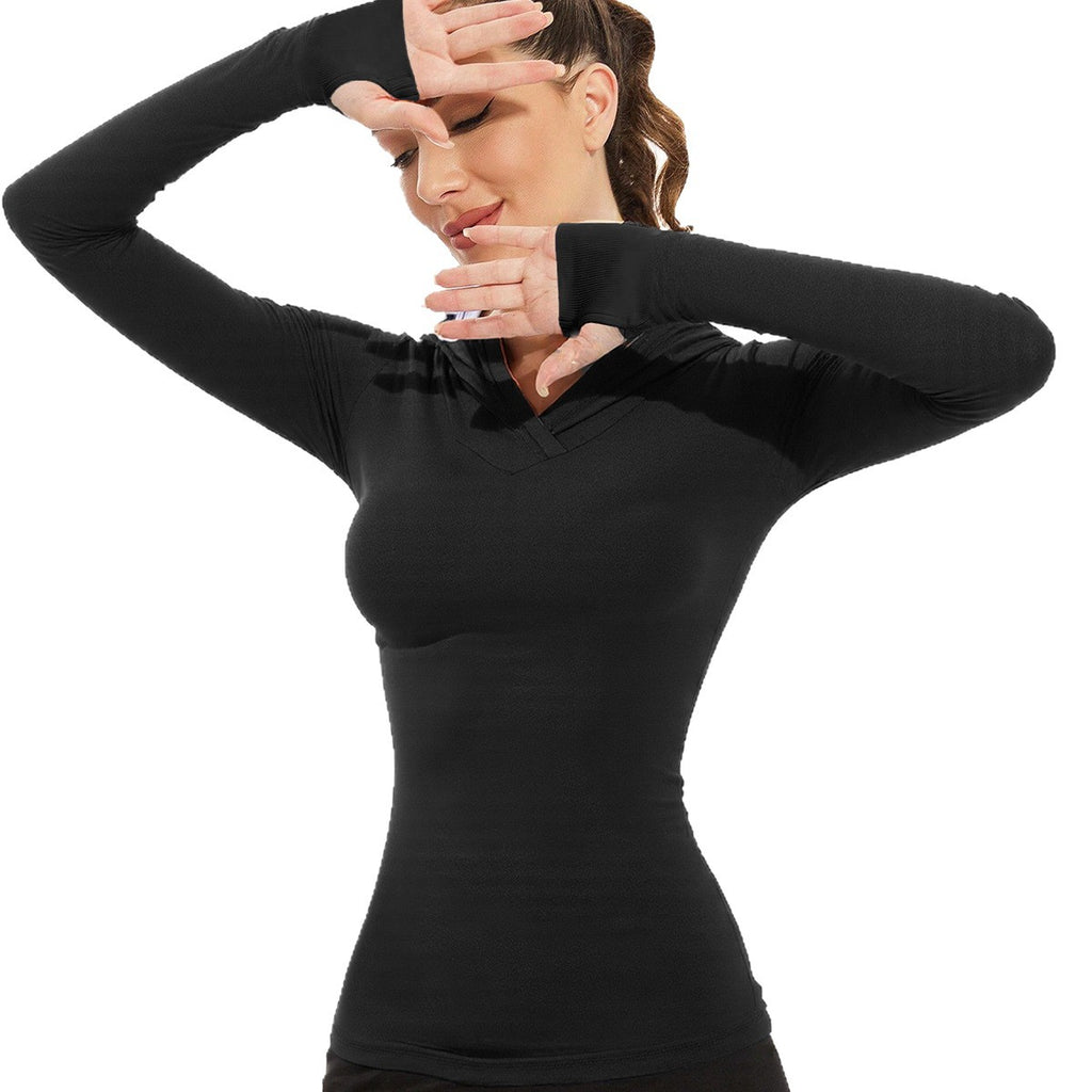 Cross-Border Peach Heart Hoodie Sports Top Women's Slim Fitness Wear Slim Sweatshirt Breathable Long-Sleeved Internet Celebrity Yoga Wear for Women