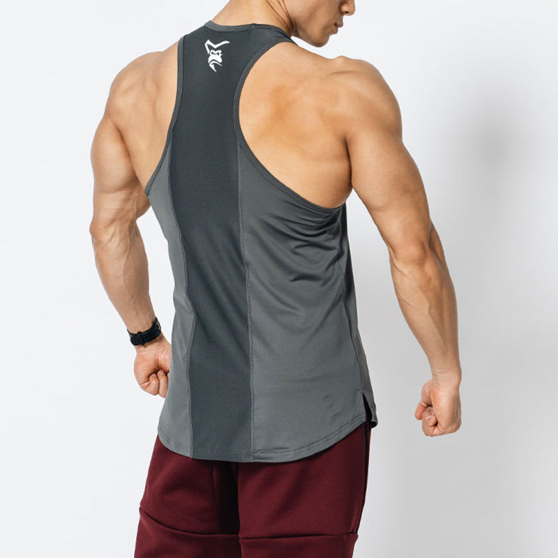 Sports Vest Men's Basketball Quick-drying I-character Training Top Outer Wear Base Elastic Slim Sleeveless Muscle Fitness Clothes