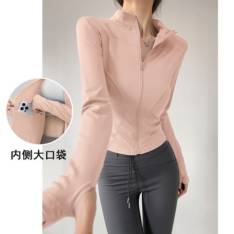 2026 New Style Jacket Quick-Drying Fitness Wear Yoga Wear Women's Sports Running Long-Sleeved Pilates Training Top
