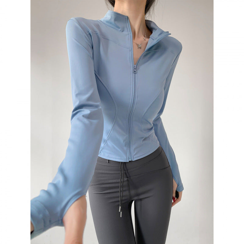 2026 New Style Jacket Quick-Drying Fitness Wear Yoga Wear Women's Sports Running Long-Sleeved Pilates Training Top