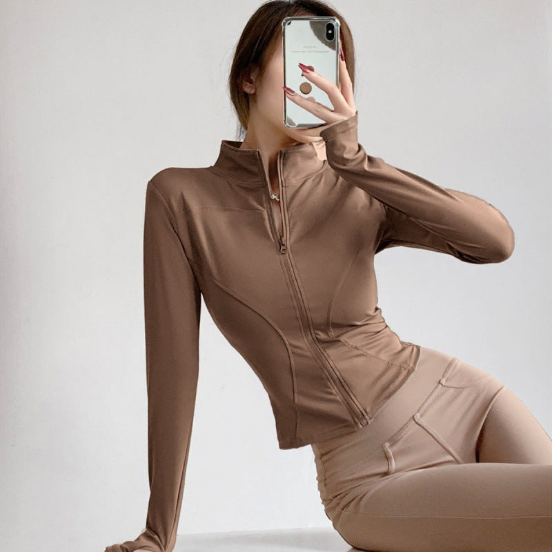 2026 New Style Jacket Quick-Drying Fitness Wear Yoga Wear Women's Sports Running Long-Sleeved Pilates Training Top