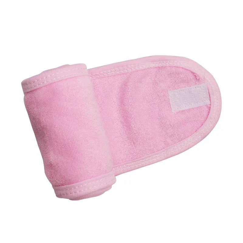 1 PC Makeup Hairband Eyelashes Extension Spa Facial Headband Makeup Wrap Head Terry Cloth Headband Stretch Towel with Magic Tape