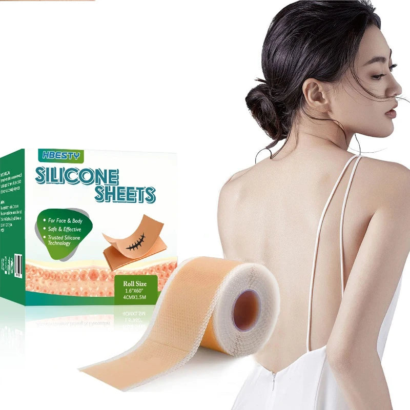 4*150/300 Cm Invisible Silicone Scar Patch1roll Self-Adhesive Tape Skin Care Waterproof Beauty Sticker Reusable Effective Patch