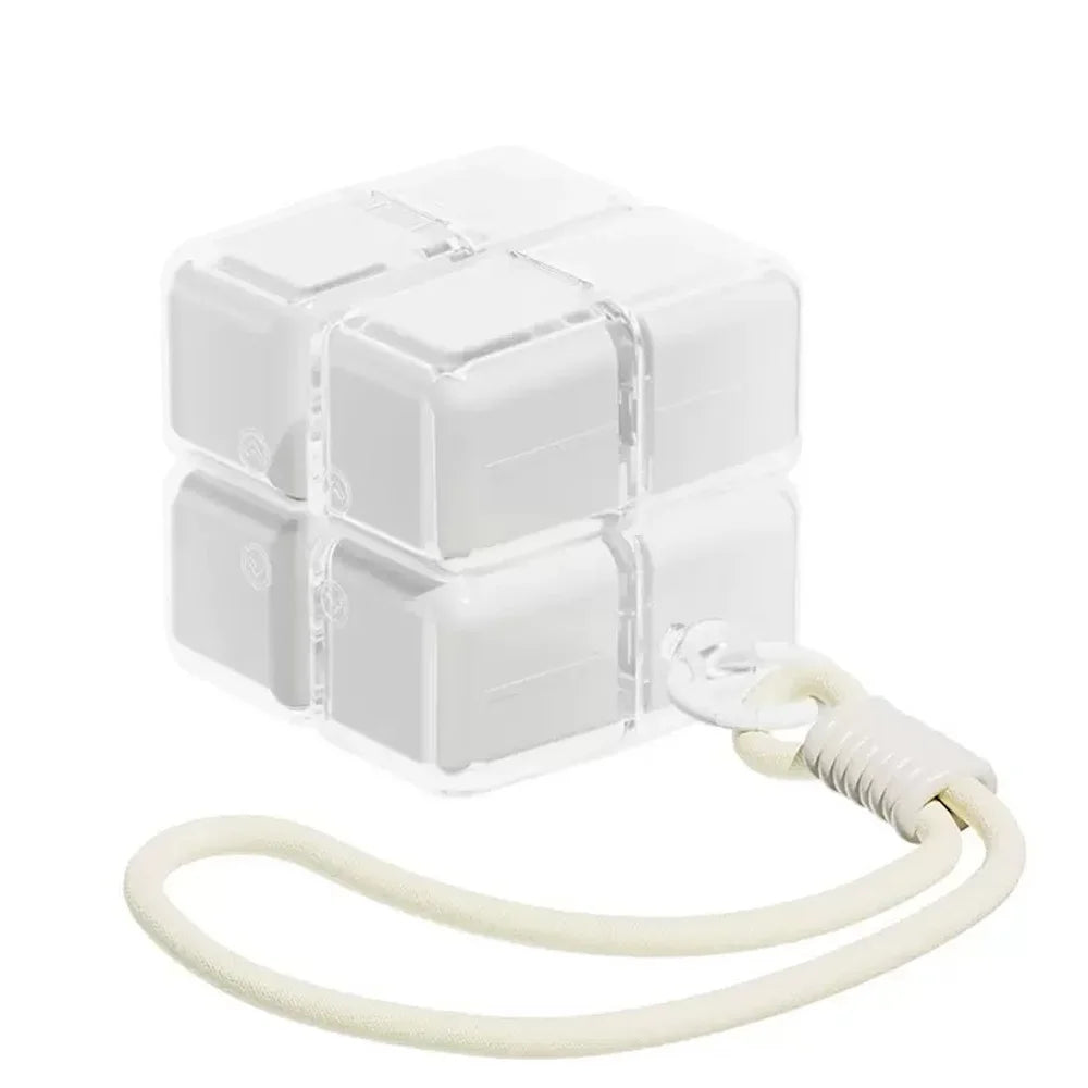 1PC Creative Magic Cube 8-Grid Medicine Storage Box, Sealed Moistureproof with Hanging Rope Travel Essential