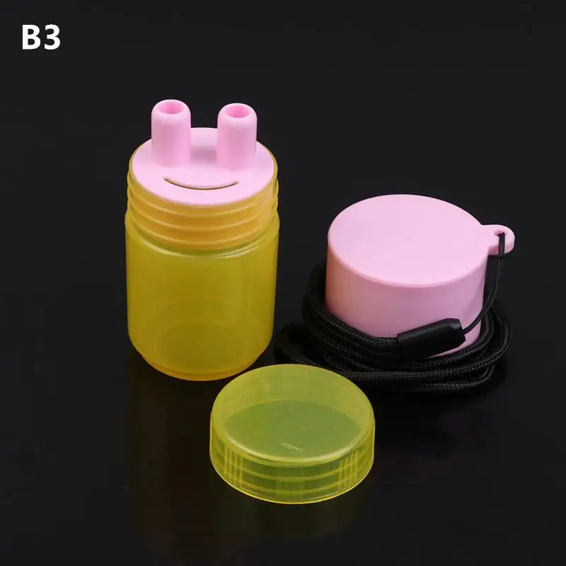 Portable Reusable Herbal Inhalant Nasal Suction Cap Bottle Accessory with Two Nostrils Sticks Inhaler Tubes for Aromatherapy