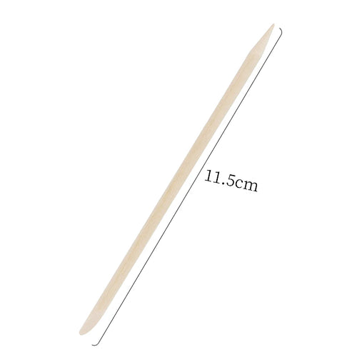 100pcs Orange Wood Sticks Nail Art Cuticle Pusher Pedicure Manicure Sticks Duable-head For Salon Remover Manicure Care Tools