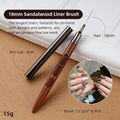 Nail Art Line Brush Set, 5-Piece Outline Brushes, Art Design Brushes for Long Lines and Detailed Painting, Sizes 6/9/12/15/18mm
