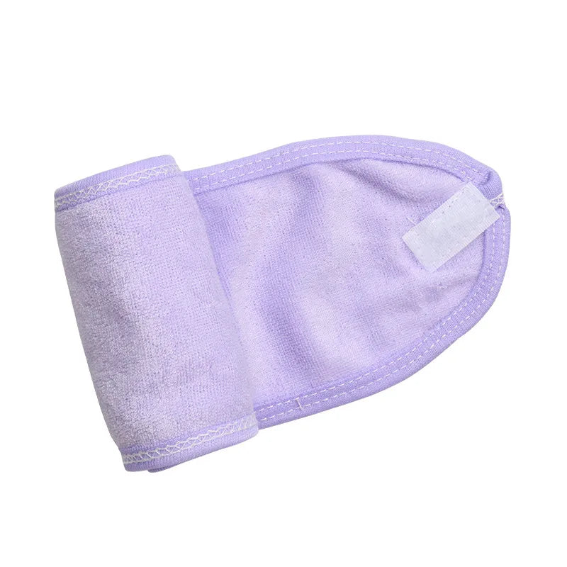 1 PC Makeup Hairband Eyelashes Extension Spa Facial Headband Makeup Wrap Head Terry Cloth Headband Stretch Towel with Magic Tape