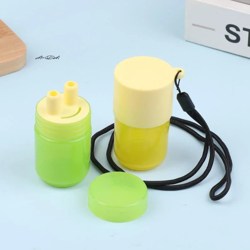 Portable Reusable Herbal Inhalant Nasal Suction Cap Bottle Accessory with Two Nostrils Sticks Inhaler Tubes for Aromatherapy