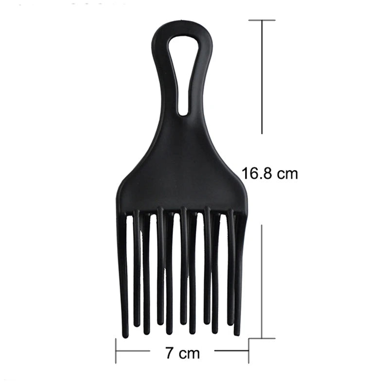 1 pc Afro Comb Wide Teeth Brush Pick Comb Fork Hairbrush Insert Hair Pick Comb Plastic Gear Comb Curly Afro Hair Styling Tools