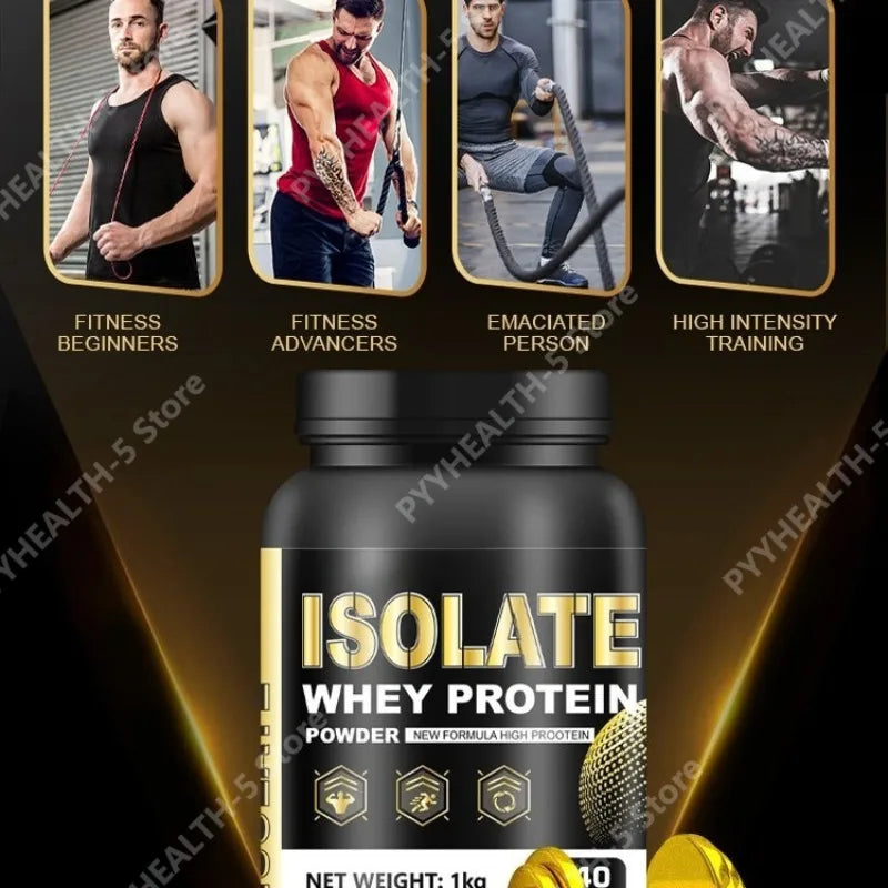 Whey Protein Isolate Powder Low Carb, Low Calorie Fast Mixing, Protein Powder Non-GMO, Gluten Free 1000g 40 Servings
