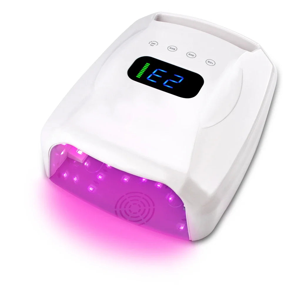 New High Power 96W Strong RED light Cordless Rechargeable Wireless LED UV Nail Lamp Professional Nail Drying Manicure Machine